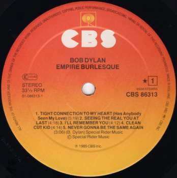 LP Bob Dylan: Empire Burlesque