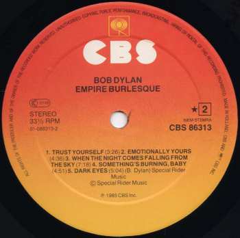 LP Bob Dylan: Empire Burlesque