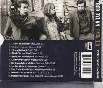 CD Bob Dylan: Finjan Club, Montreal Canada, July 2, 1962
