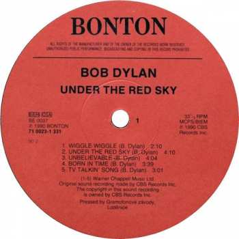 LP Bob Dylan: Under The Red Sky