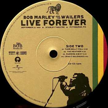 3LP/2CD/Box Set Bob Marley & The Wailers: Live Forever: The Stanley Theatre, Pittsburgh, PA, September 23, 1980 LTD