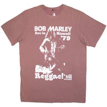 Merch Bob Marley & The Wailers: Bob Marley Unisex Stone Wash T-shirt: Hawaii (small) S