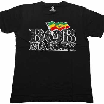 Merch Bob Marley & The Wailers: Tričko Flag Logo Bob Marley