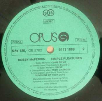 LP Bobby McFerrin: Simple Pleasures (OPUS)
