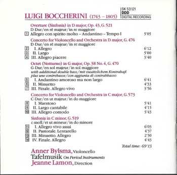 CD Luigi Boccherini: Concertos For Violoncello And Orchestra / Overture / Octet / Sinfonia