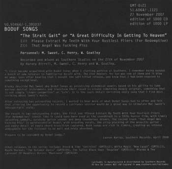 CD Boduf Songs: "The Strait Gait" Or "A Great Difficulty In Getting To Heaven" LTD