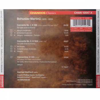 CD Bohuslav Martinů: Cello Concertos