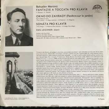 LP Bohuslav Martinů: Fantazie A Toccata Pro Klavír - Okno Do Zahrady - Sonata Pro Klavír