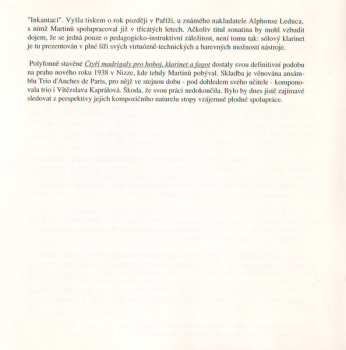 CD Bohuslav Martinů: Chamber Music For Wind Instruments