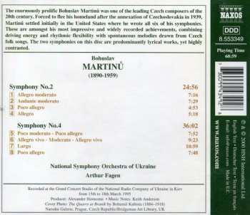 CD Bohuslav Martinů: Symphonies Nos. 2 And 4