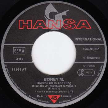 SP Boney M.: Rivers Of Babylon / Brown Girl In The Ring