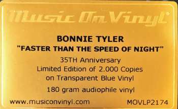 LP Bonnie Tyler: Faster Than The Speed Of Night LTD | NUM | CLR