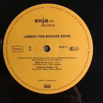 LP Booker Ervin: Lament For Booker Ervin