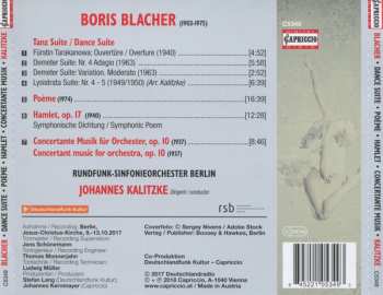 CD Rundfunk-Sinfonieorchester Berlin: Dance Suite, Poeme, Hamlet, Concertante Musik