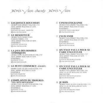CD Boris Vian: Boris Vian Chante Boris Vian