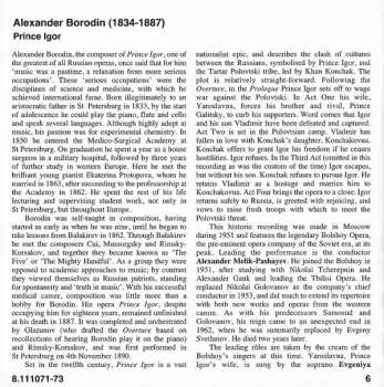 3CD Alexander Borodin: Prince Igor