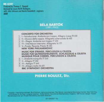 CD Béla Bartók: Boulez Conducts Bartók: Concerto For Orchestra / Music For Strings, Percussion & Celesta
