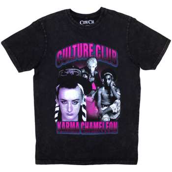 Merch Boy George & Culture Club: Stone Wash Tričko Karma Chameleon