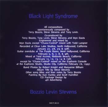 CD Bozzio Levin Stevens: Black Light Syndrome