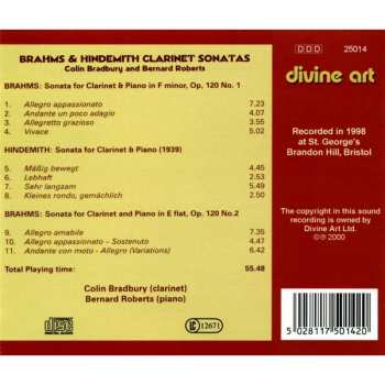 CD Johannes Brahms: Clarinet Sonatas