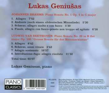 CD Ludwig van Beethoven: Brahms : Piano Sonata Op.1 • Beethoven : Hammerklavier Sonata