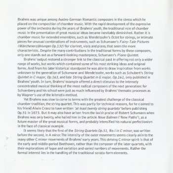 CD Johannes Brahms: String Quartets Nos. 1 & 3