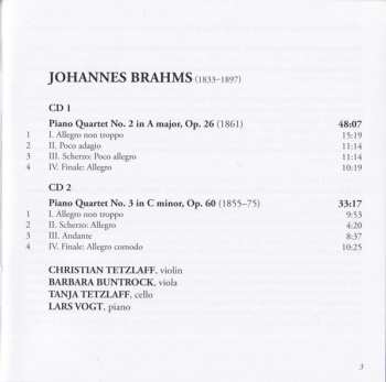 2CD Johannes Brahms: Piano Quartets Nos. 2 & 3