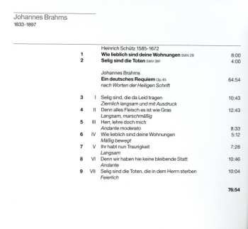 CD Johannes Brahms: Ein Deutsches Requiem