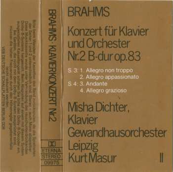 Box Set/2MC Johannes Brahms: Die Klavierkonzerte