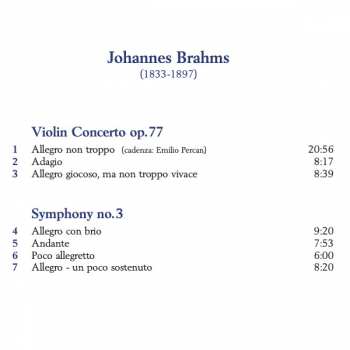 CD Johannes Brahms: Violin Concerto; Symphony No. 3