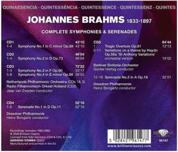 5CD/Box Set Johannes Brahms: Complete Symphonies & Serenades