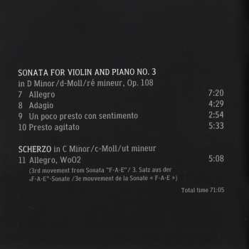 CD Johannes Brahms: Complete Works For Violin And Piano