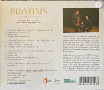 CD Johannes Brahms: Violin Sonatas