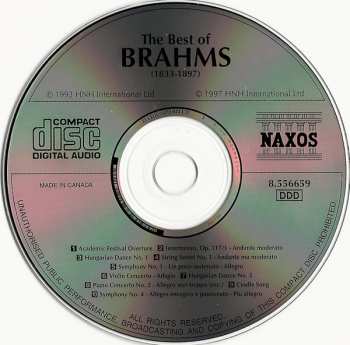 CD Johannes Brahms: The Best Of Brahms
