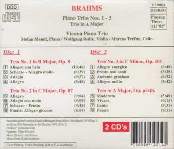 2CD Johannes Brahms: Piano Trios Nos. 1-3 - Trio In A Major