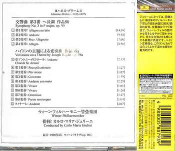 CD Johannes Brahms: Symphony No.3, Haydn-Variationen 