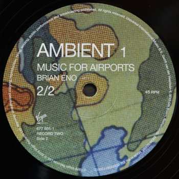 2LP Brian Eno: Ambient 1 (Music For Airports) LTD