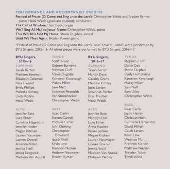 CD Brigham Young University Singers: Come And Sing Unto The Lord