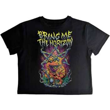 Merch Bring Me the Horizon: Dámske Crop Top Smoking Dinosaur