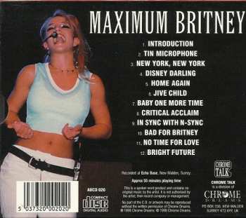CD Britney Spears: Maximum Britney (The Unauthorised Biography Of Britney Spears)