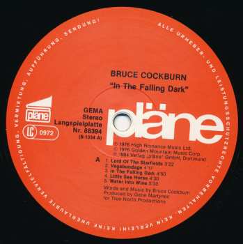 LP Bruce Cockburn: In The Falling Dark