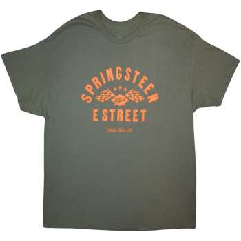 Merch Bruce Springsteen: Bruce Springsteen Unisex T-shirt: Tour '24 Arch Flag (green) (back Print & Ex-tour) (x-large) XL