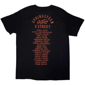 Merch Bruce Springsteen: Bruce Springsteen Unisex T-shirt: Tour '24 E-street Photo (black) (back Print & Ex-tour) (small) S