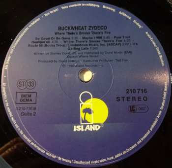 LP Buckwheat Zydeco: Where There's Smoke There's Fire