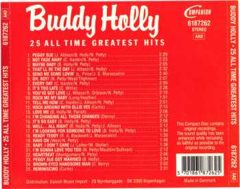 CD Buddy Holly: Buddy Holly 25 All Time Greatest Hits