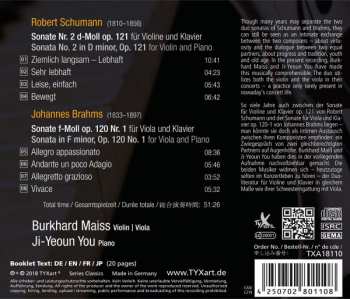 CD Robert Schumann: Sonata No. 2, Op. 121; Sonata, Op. 120, No. 1