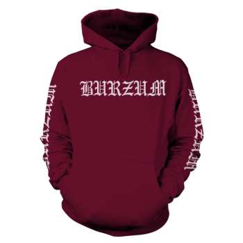 Merch Burzum: Mikina S Kapucňou Filosofem Logo Burzum 2018 (maroon)