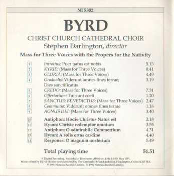 CD The Choir Of Christ Church Cathedral: Mass For Three Voices With The Propers For The Nativity