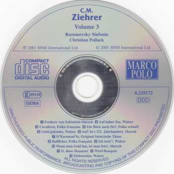 CD Carl Michael Ziehrer: Selected Dances And Marches, Vol. 3