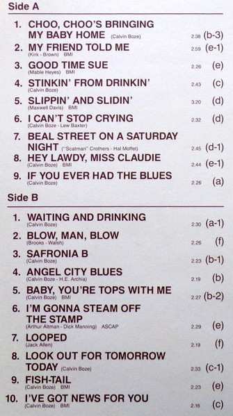 LP Calvin Boze: Choo, Choo's Bringing My Baby Home